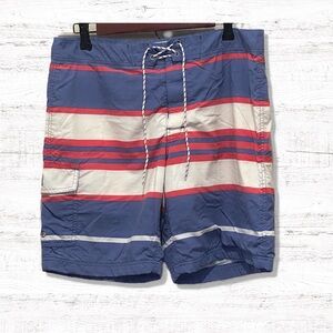 J crew 8” swim trunks striped Size 33